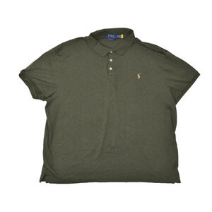 Polo Ralph Lauren Olive Green Custom Slim Fit Polo Shirt Size XXL Pony